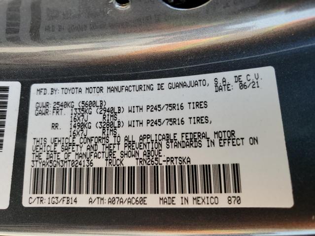 Photo 10 from auction – 2021 TOYOTA TACOMA DOU with VIN 3TYAX5GN3MT024136