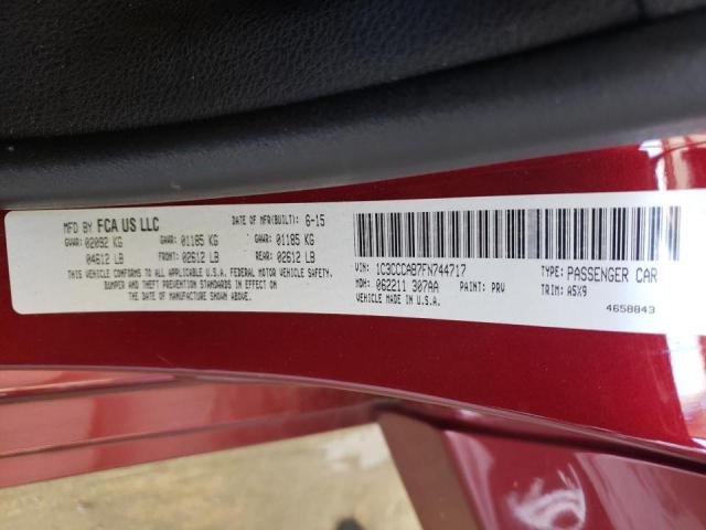 Photo 10 from auction – 2015 CHRYSLER 200 LIMITE with VIN 1C3CCCAB7FN744717