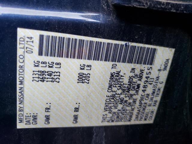 Photo 10 from auction – 2014 NISSAN MAXIMA S with VIN 1N4AA5AP9EC489455