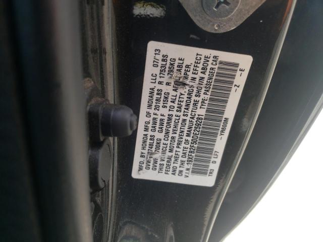 Photo 10 from auction – 2013 HONDA CIVIC LX with VIN 19XFB2F50DE259281