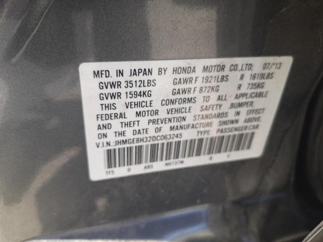Photo 10 from auction – 2013 HONDA FIT with VIN JHMGE8H32DC063245