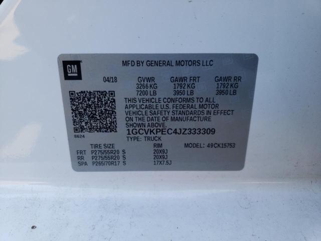 Photo 10 from auction – 2018 CHEVROLET SILVERADO with VIN 1GCVKPEC4JZ333309