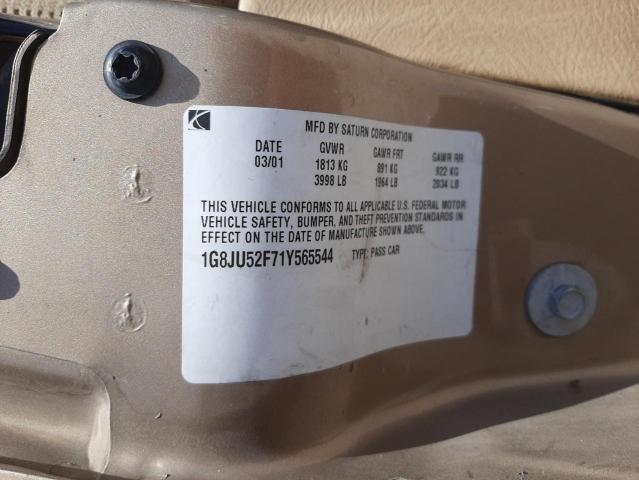 Photo 10 from auction – 2001 SATURN L200 with VIN 1G8JU52F71Y565544