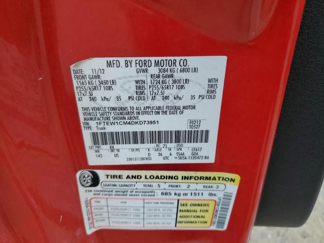 Photo 10 from auction – 2013 FORD F150 SUPER with VIN 1FTEW1CM4DKD73951