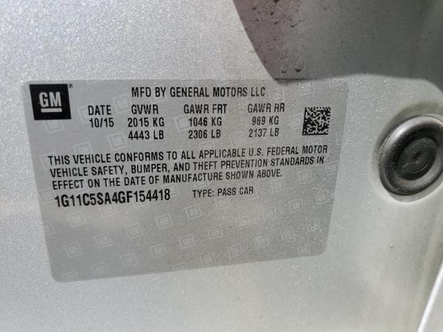 Photo 10 from auction – 2016 CHEVROLET MALIBU LIM with VIN 1G11C5SA4GF154418