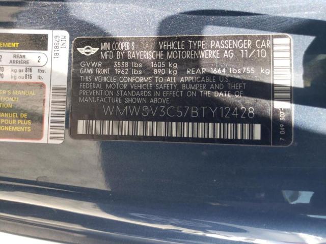 Photo 10 from auction – 2011 MINI COOPER S with VIN WMWSV3C57BTY12428