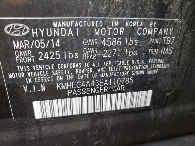 Photo 10 from auction – 2014 HYUNDAI SONATA HYB with VIN KMHEC4A43EA110785