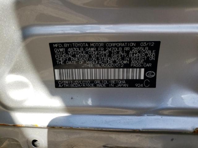 Photo 10 from auction – 2013 LEXUS GS 350 with VIN JTHBE1BL9D5007012