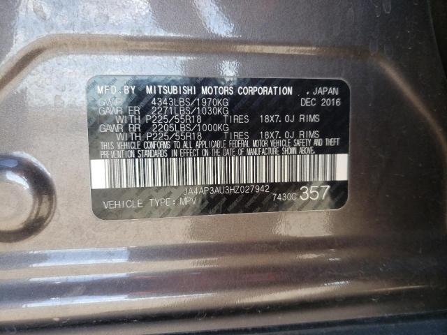 Photo 10 from auction – 2017 MITSUBISHI OUTLANDER with VIN JA4AP3AU3HZ027942