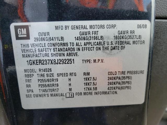 Photo 10 from auction – 2008 GMC ACADIA SLT with VIN 1GKER237X8J292251