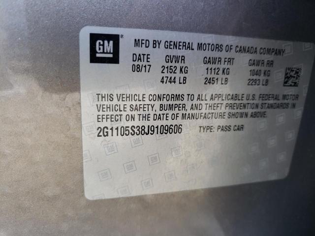 Photo 10 from auction – 2018 CHEVROLET IMPALA LT with VIN 2G1105S38J9109606