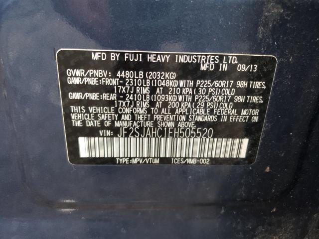 Photo 10 from auction – 2014 SUBARU FORESTER 2 with VIN JF2SJAHC1EH505520