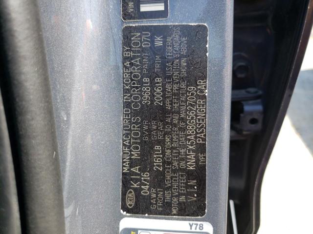 Photo 10 from auction – 2016 KIA FORTE EX with VIN KNAFX5A88G5627059