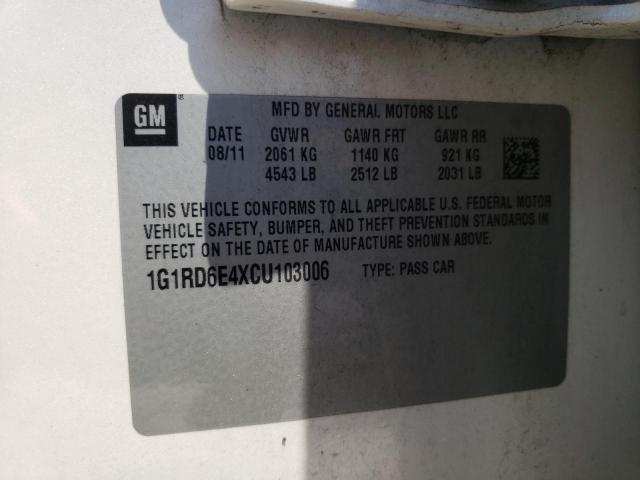 Photo 10 from auction – 2012 CHEVROLET VOLT with VIN 1G1RD6E4XCU103006