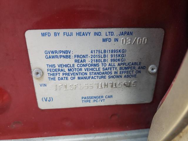 Photo 10 from auction – 2001 SUBARU FORESTER S with VIN JF1SF65571H715915