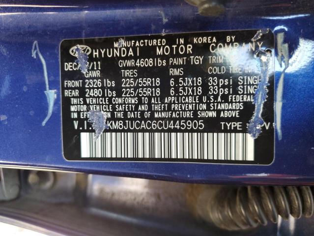 Photo 10 from auction – 2012 HYUNDAI TUCSON GLS with VIN KM8JUCAC6CU445905
