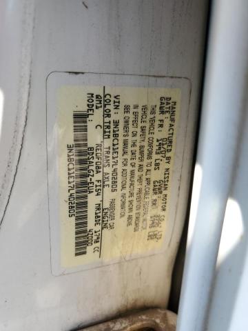 Photo 10 from auction – 2007 NISSAN VERSA S with VIN 3N1BC11E17L402805
