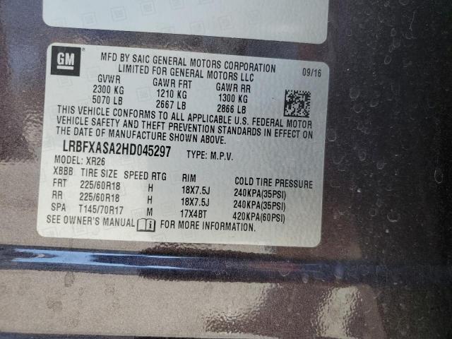 Photo 10 from auction – 2017 BUICK ENVISION P with VIN LRBFXASA2HD045297