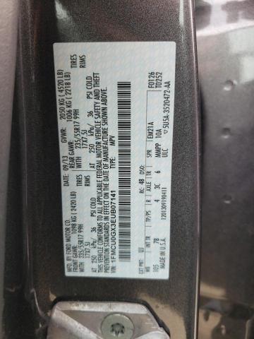 Photo 10 from auction – 2014 FORD ESCAPE SE with VIN 1FMCU0GX3EUB07141