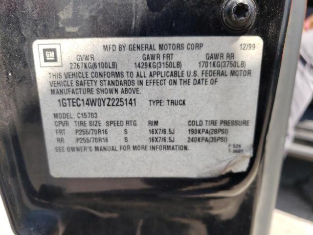 Photo 10 from auction – 2000 GMC NEW SIERRA with VIN 1GTEC14W0YZ225141