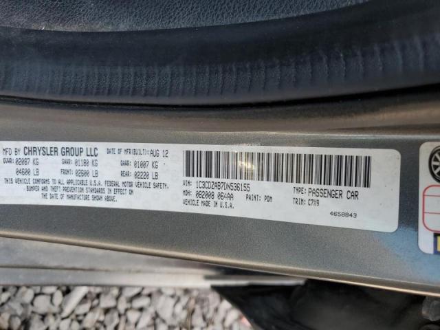 Photo 10 from auction – 2013 DODGE AVENGER SE with VIN 1C3CDZAB7DN536155