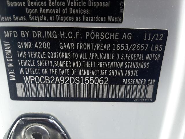 Photo 10 from auction – 2013 PORSCHE 911 CARRER with VIN WP0CB2A92DS155062