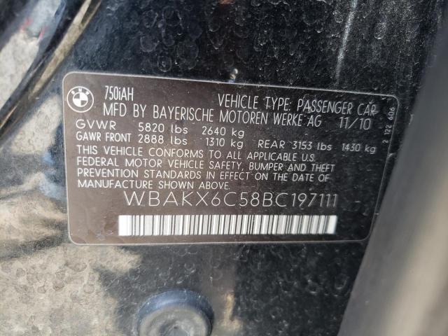 Photo 10 from auction – 2011 BMW 750 I with VIN WBAKX6C58BC197111