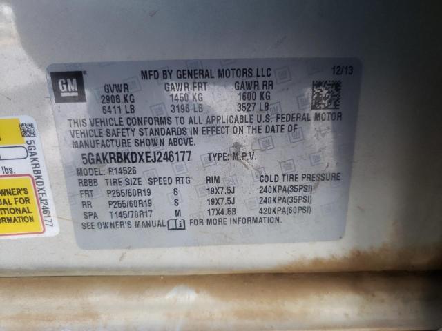 Photo 10 from auction – 2014 BUICK ENCLAVE with VIN 5GAKRBKDXEJ246177