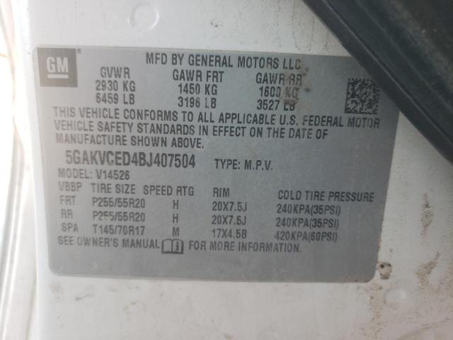 Photo 10 from auction – 2011 BUICK ENCLAVE CX with VIN 5GAKVCED4BJ407504