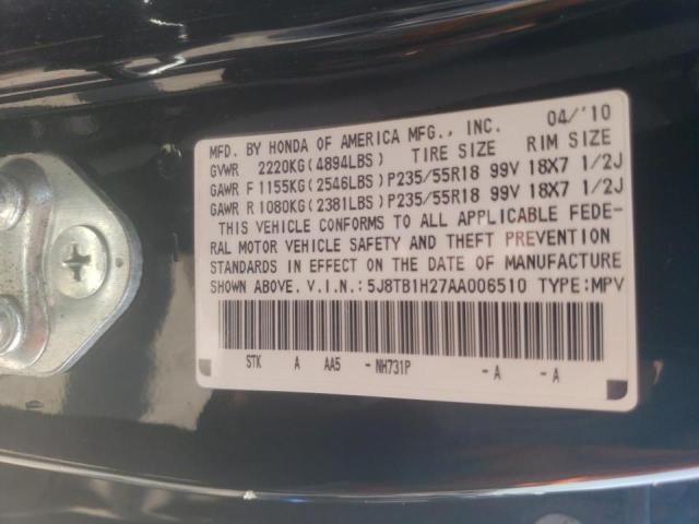 Photo 10 from auction – 2010 ACURA RDX with VIN 5J8TB1H27AA006510