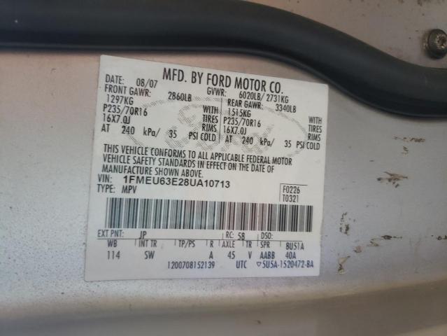 Photo 10 from auction – 2008 FORD EXPLORER X with VIN 1FMEU63E28UA10713