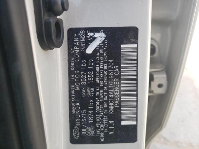 Photo 10 from auction – 2016 HYUNDAI ACCENT SE with VIN KMHCT4AE1GU981704