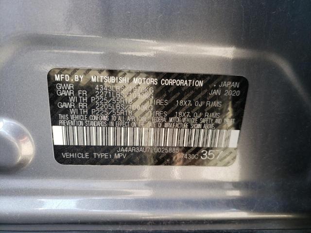 Photo 10 from auction – 2020 MITSUBISHI OUTLANDER with VIN JA4AR3AU7LU025885