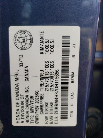 Photo 10 from auction – 2013 HONDA CR-V LX with VIN 2HKRM4H37DH115656
