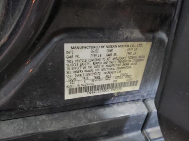 Photo 10 from auction – 2005 NISSAN ALTIMA SE with VIN 1N4BL11D05C390570