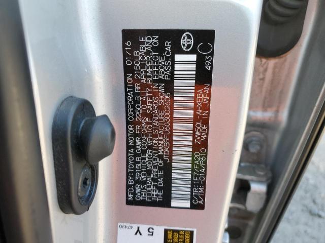 Photo 10 from auction – 2016 TOYOTA PRIUS with VIN JTDKBRFU6G3002605