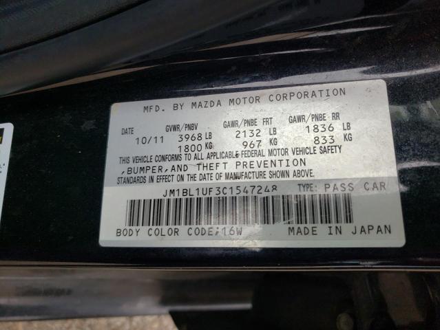 Photo 10 from auction – 2012 MAZDA 3 I with VIN JM1BL1UF3C1547248