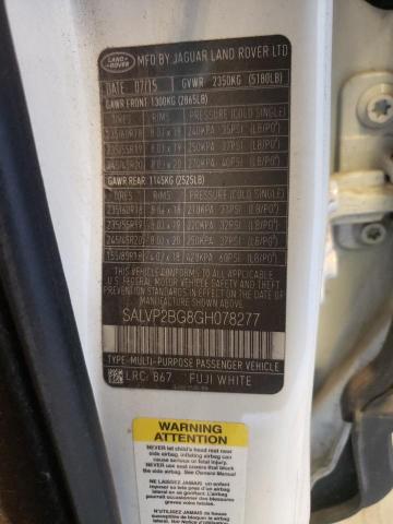Photo 10 from auction – 2016 LAND ROVER RANGE ROVE with VIN SALVP2BG8GH078277