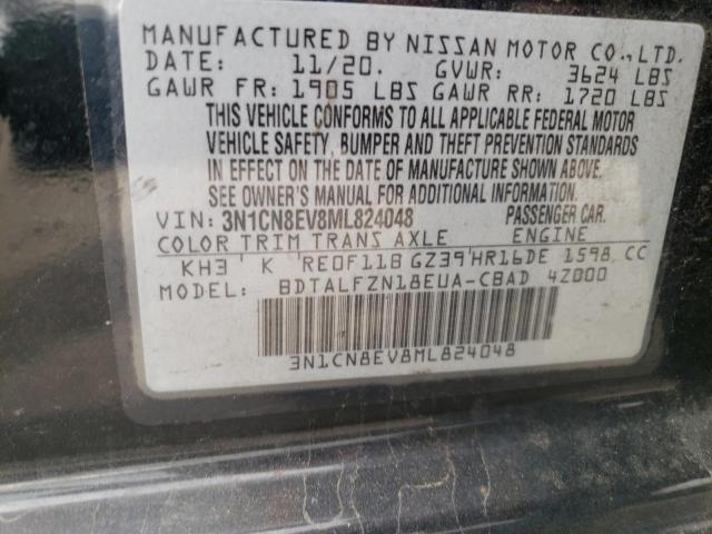 Photo 10 from auction – 2021 NISSAN VERSA SV with VIN 3N1CN8EV8ML824048