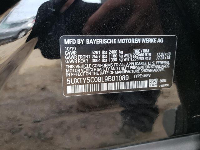Photo 10 from auction – 2020 BMW X3 XDRIVE3 with VIN 5UXTY5C08L9B01089