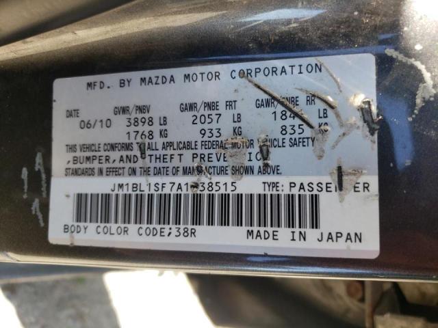 Photo 10 from auction – 2010 MAZDA 3 I with VIN JM1BL1SF7A1338515