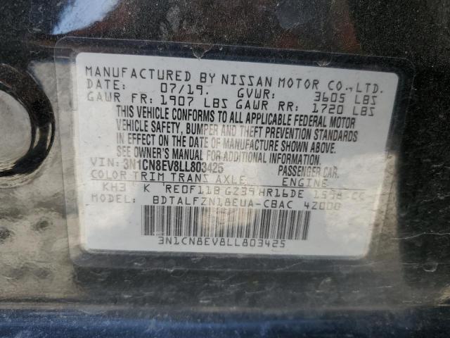 Photo 10 from auction – 2020 NISSAN VERSA SV with VIN 3N1CN8EV8LL803425