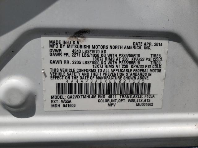 Photo 10 from auction – 2014 MITSUBISHI OUTLANDER with VIN 4A4AP3AUXEE027535