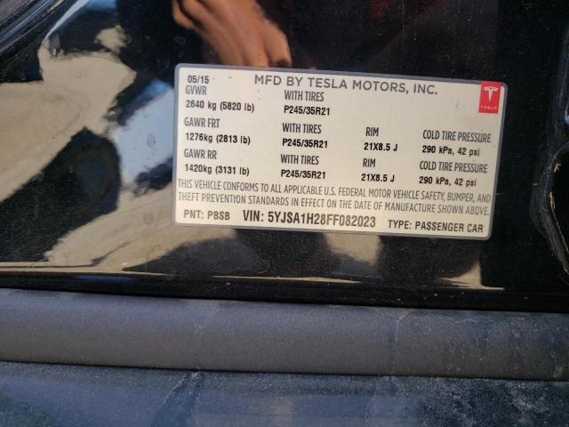 Photo 10 from auction – 2015 TESLA MODEL S 85 with VIN 5YJSA1H28FF082023