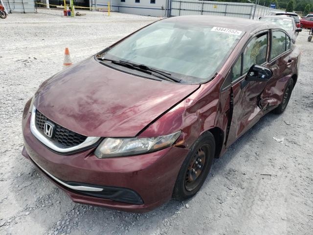 Photo 2 from auction – 2014 HONDA CIVIC LX with VIN 19XFB2F58EE075269
