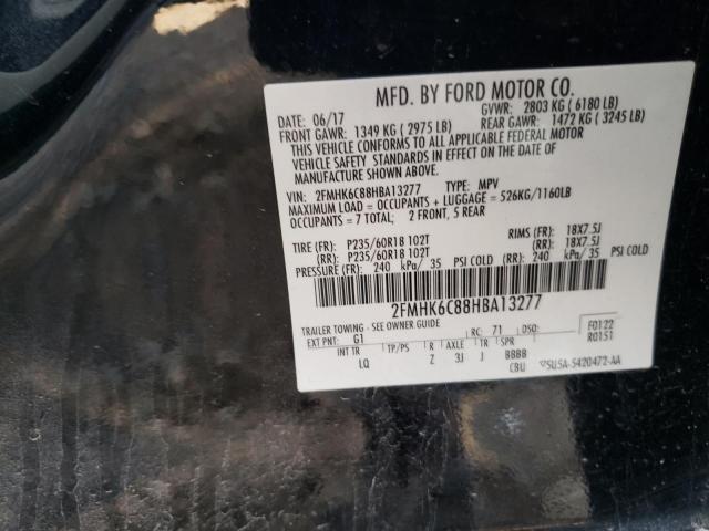 Photo 10 from auction – 2017 FORD FLEX SEL with VIN 2FMHK6C88HBA13277