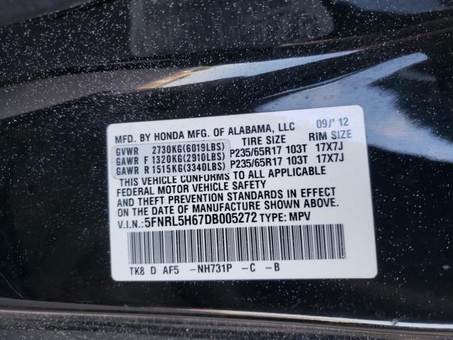 Photo 10 from auction – 2013 HONDA ODYSSEY EX with VIN 5FNRL5H67DB005272