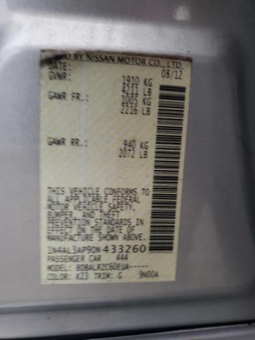 Photo 10 from auction – 2013 NISSAN ALTIMA 2.5 with VIN 1N4AL3AP9DN433260