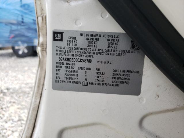 Photo 10 from auction – 2012 BUICK ENCLAVE with VIN 5GAKRDED0CJ246709