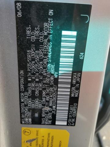 Photo 10 from auction – 2008 LEXUS RX 400H with VIN JTJHW31U382057407